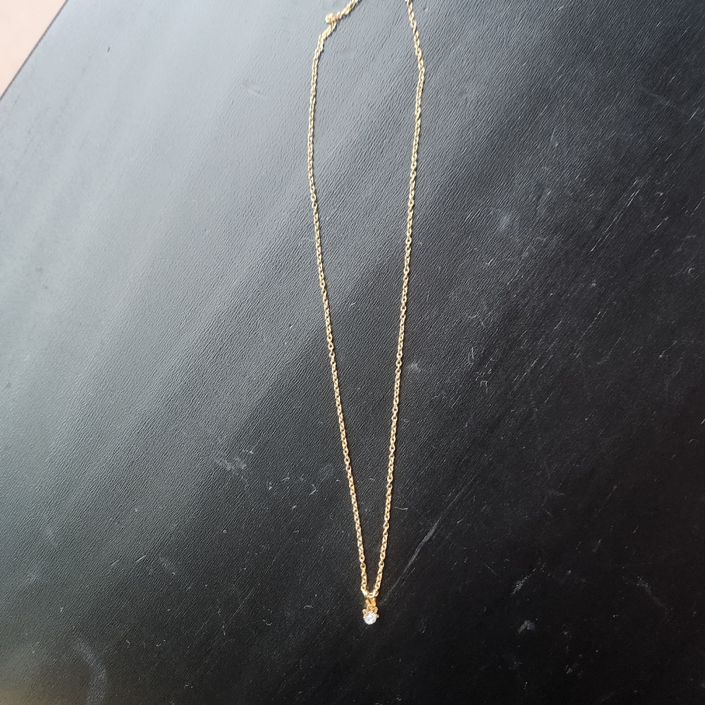 Elegant Golden Necklace with Pendant